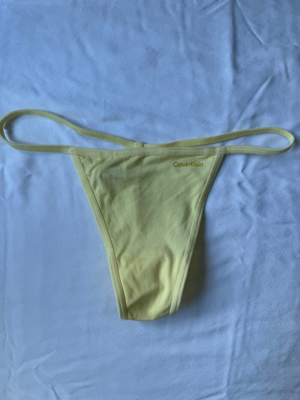 NWOT Calvin Klein Yellow G-String Thong Panty Size S